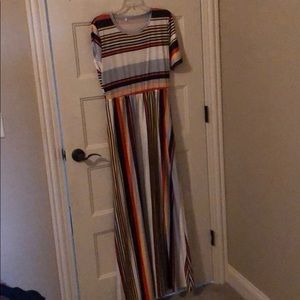 4x (fits like 2x) striped maxi dress Plus